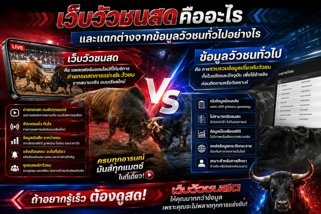 ข้อมูลเว็บวัวชนสด